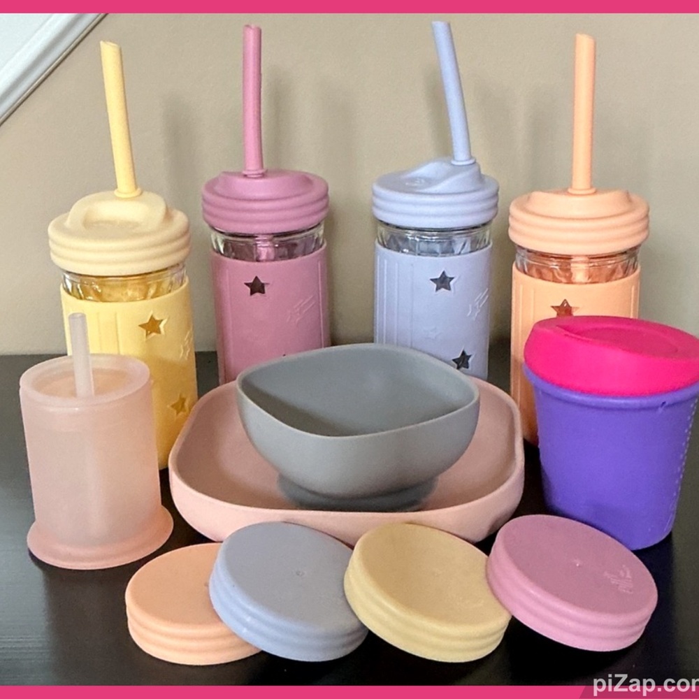 Colorful Kids' Drinkware and Dish Set